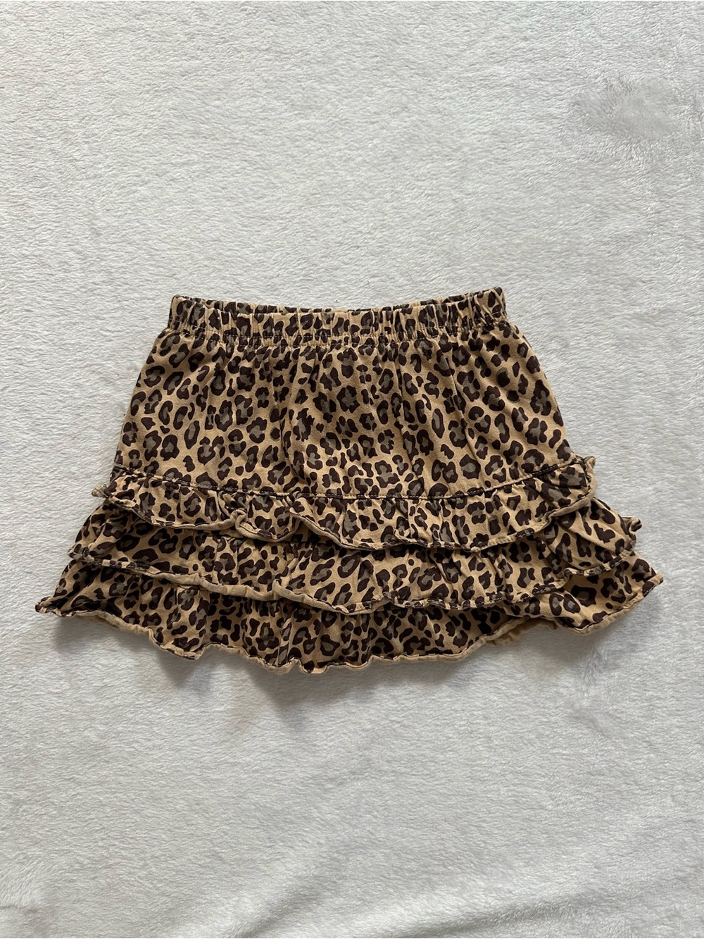 Carter’s Tiered Ruffle Leopard Print Skort Tan Brown Toddler Girls Size 2T